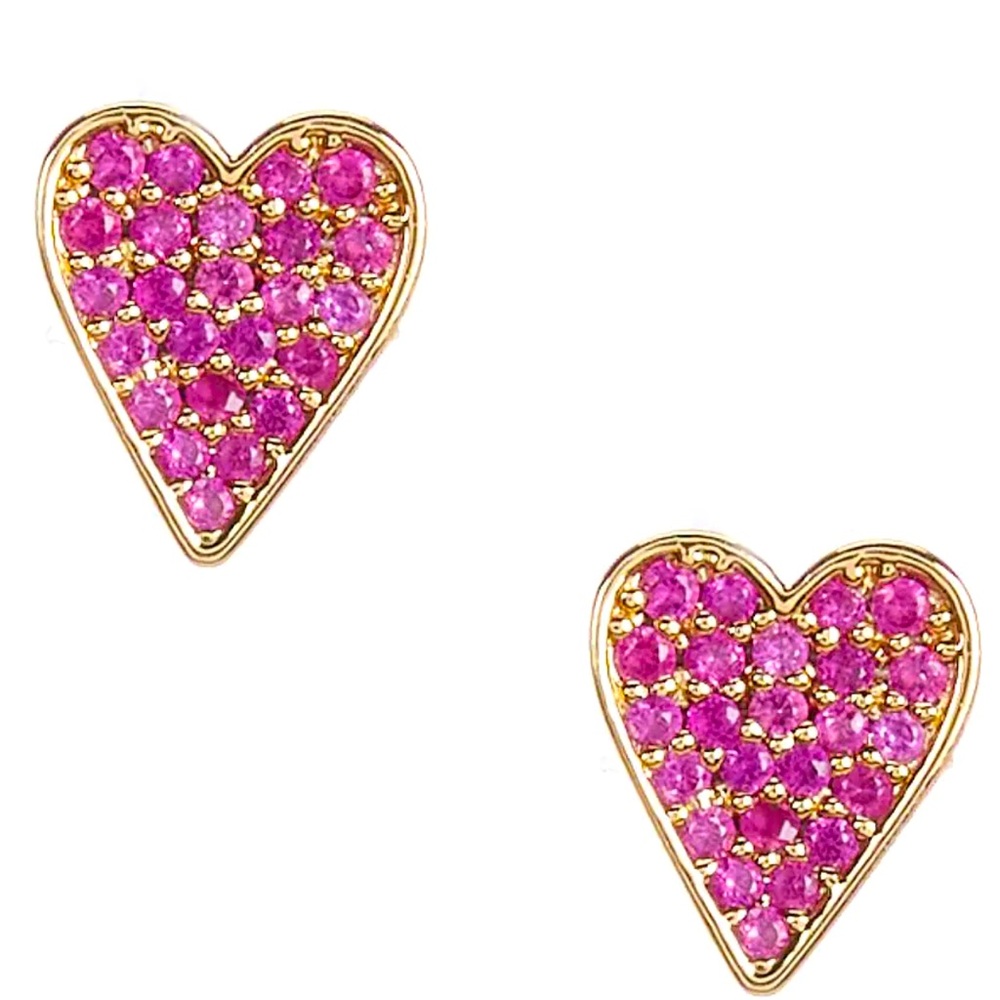 Kate Spade - NWT Magic Pave Heart Crystal Stud Earrings